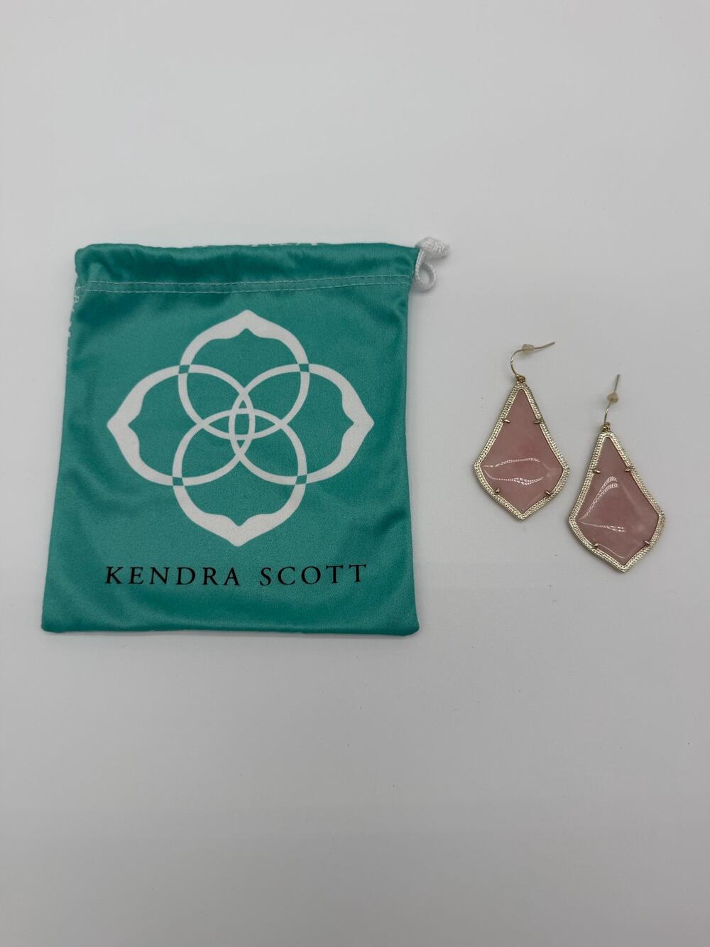 Kendra Scott alex drop dangle earrings rose quartz